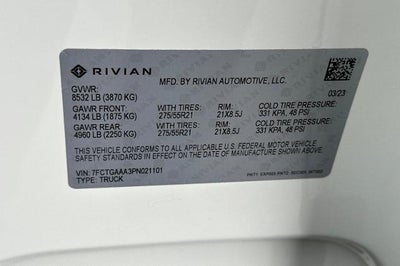 2023 RIVIAN R1T Adventure