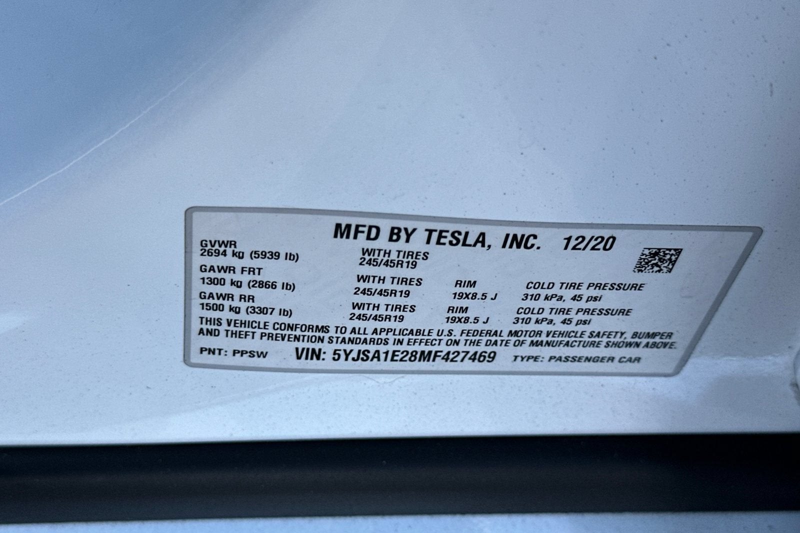 2021 Tesla Model S Long Range Plus Dual Motor All-Wheel Drive