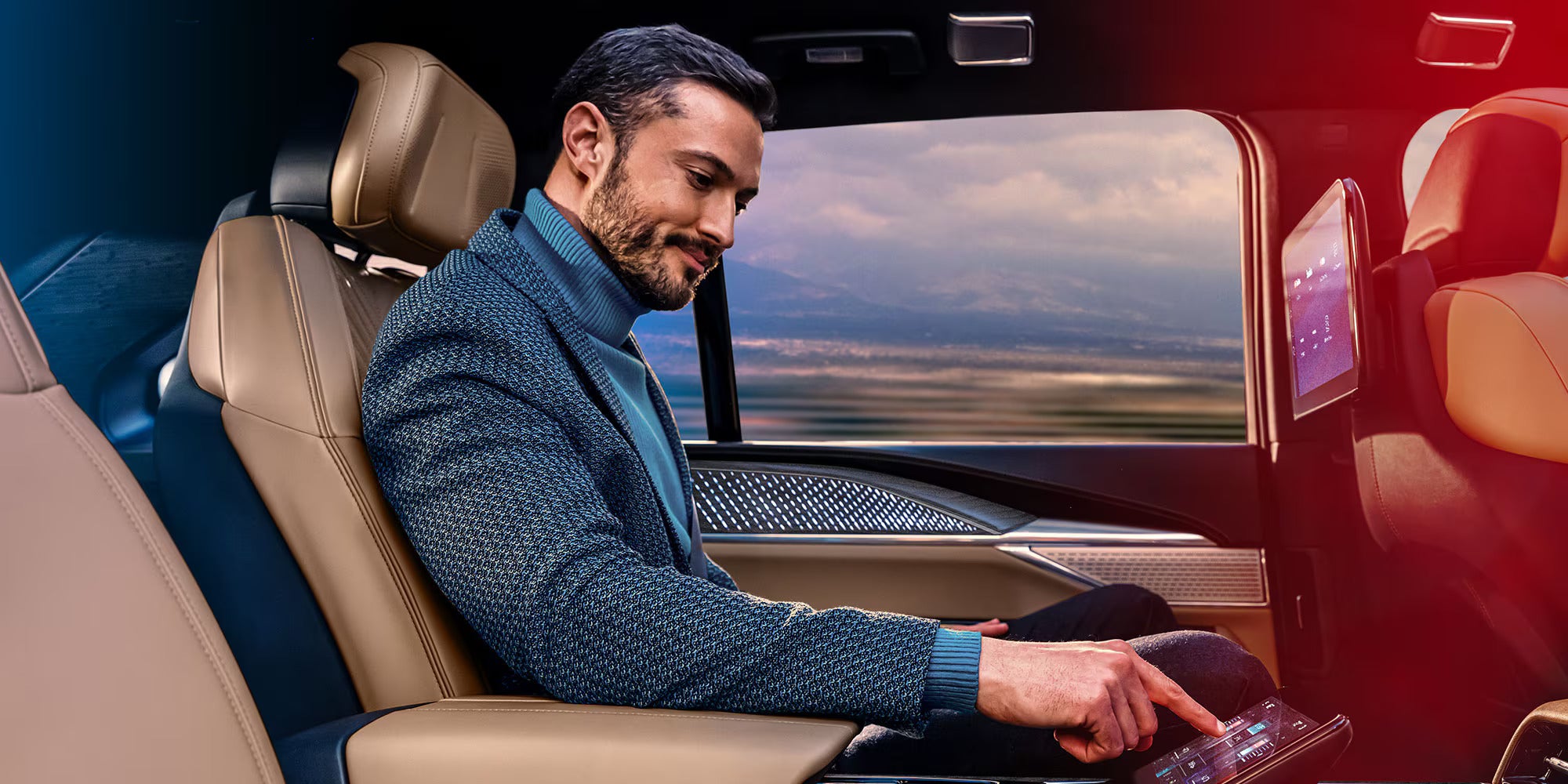 Man in Cadillac vehicle