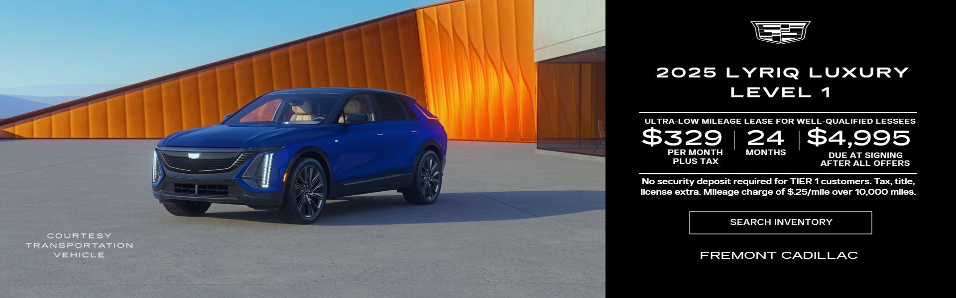 2025 CADILLAC LYRIQ (PRIOR COURTESY LOANER) LUXURY LEVEL 1