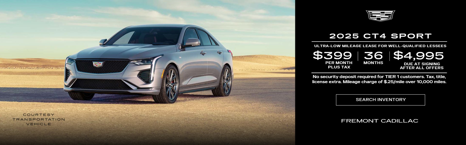 2025 CADILLAC CT4 SPORT (Prior courtesy loaner)