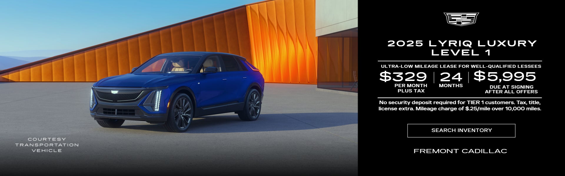 2025 CADILLAC LYRIQ (PRIOR COURTESY LOANER) LUXURY LEVEL 1