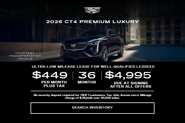 2026 CADILLAC CT4 PREMIUM LUXURY (Prior courtesy loaner)