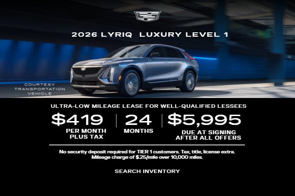 2026 CADILLAC LYRIQ (PRIOR COURTESY LOANER) LUXURY LEVEL 1