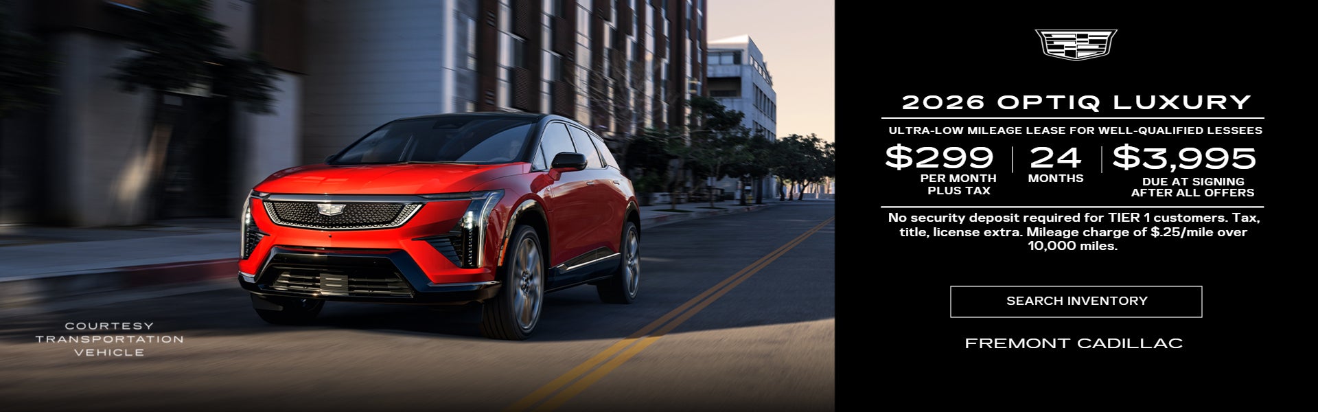 2026 CADILLAC OPTIQ LUXURY (Prior courtesy loaner)