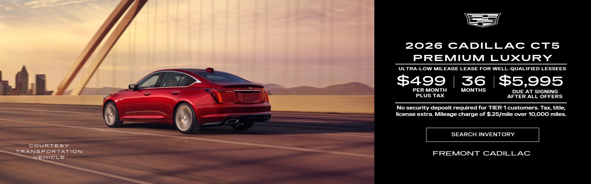 2026 CADILLAC CT5 PREMIUM LUXURY (Prior courtesy loaner)