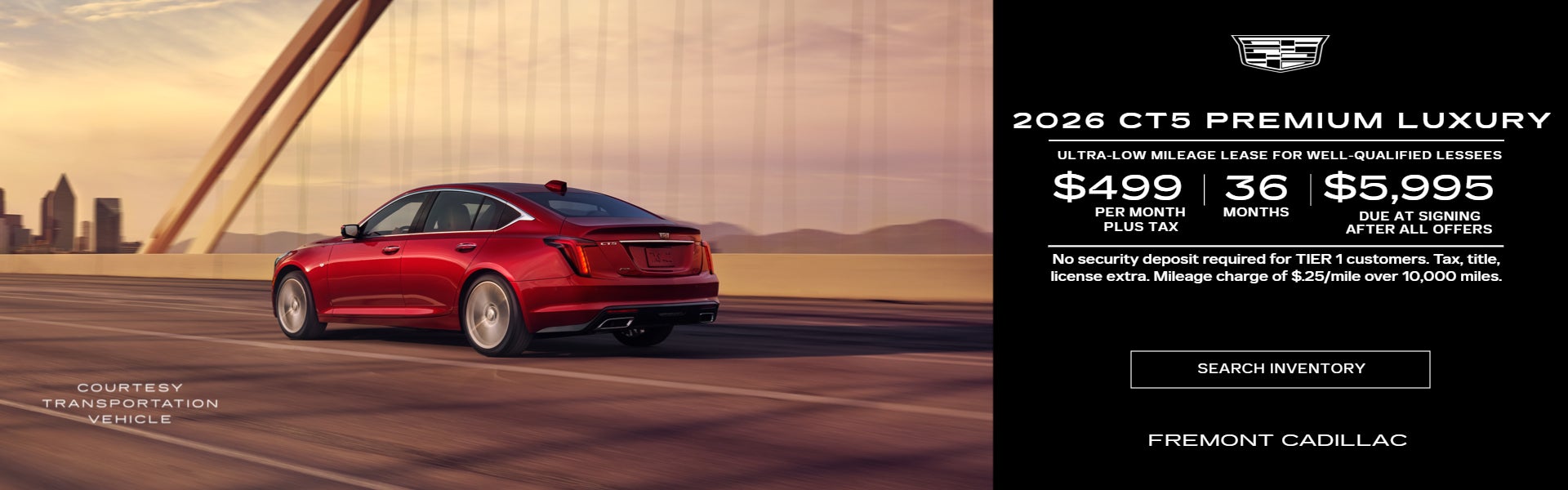 2026 CADILLAC CT5 PREMIUM LUXURY (Prior courtesy loaner)