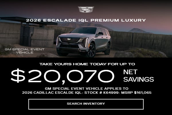 2026 Cadillac Escalade IQL PREMIUM LUXURY (GM Special Event