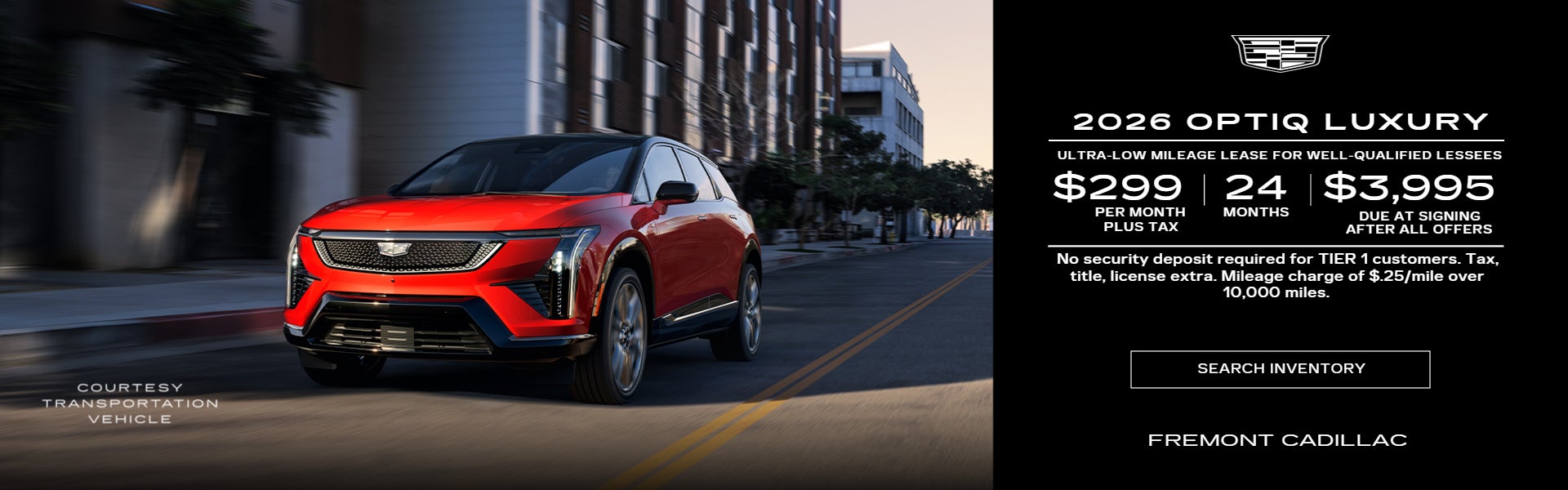 2026 CADILLAC OPTIQ LUXURY (Prior courtesy loaner)