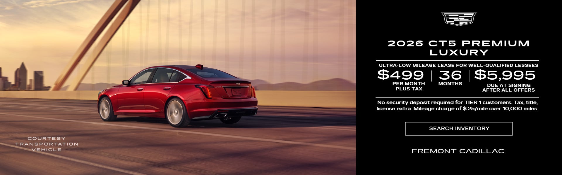 2026 CADILLAC CT5 PREMIUM LUXURY (PRIOR COURTESY LOANER)